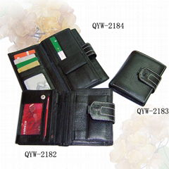 Leather wallets and purses