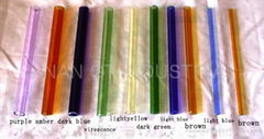 borosilicate colored glass tube and glass rod