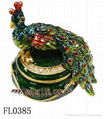 Peacock jewelery box,jewelery case,trinket box