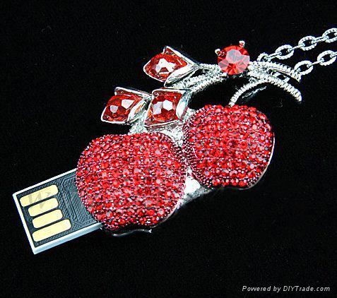 Heart shape Flash drive,metal USB flash drive 5