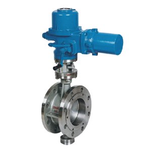 Flanged metal-seal butterfly valve