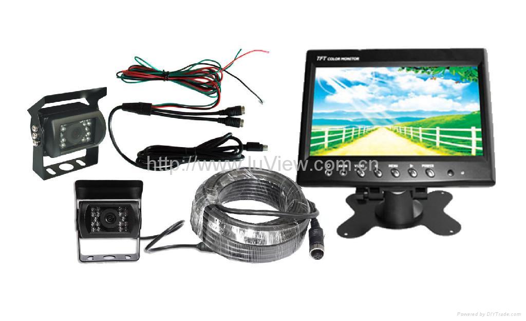 Surveillance system with 7" stand alone monitor and security camera for buses 2