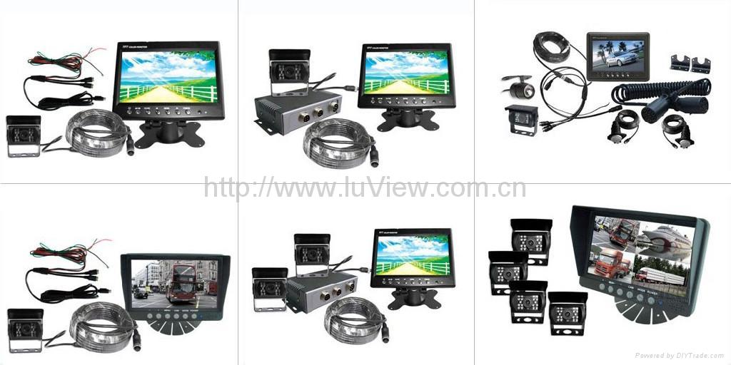 Surveillance system with 7" stand alone monitor and security camera for buses 3