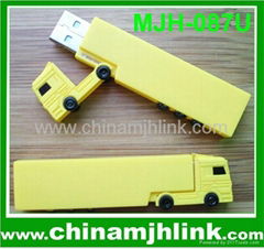 Hot 1gb 2gb plastic truck shape usb flash drive stick memory key disk