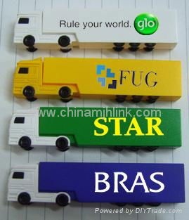 Hot 1gb 2gb plastic truck shape usb flash drive stick memory key disk 2