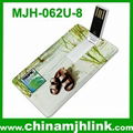 Popular 4gb 8gb plastic card usb flash