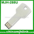 Popular 1gb 2gb 4gb metal key shape mini usb flash drive stick memory key disk 1