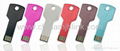 Popular 1gb 2gb 4gb metal key shape mini usb flash drive stick memory key disk 2