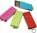 Popular 2GB 4GB plastic push-pull mini usb flash drive stick memory key disk 5