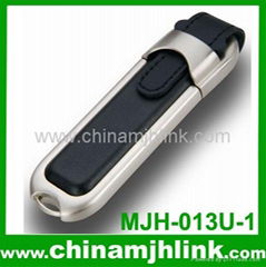 Popular 1gb 2gb 4gb leather usb flash