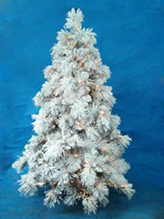 Flocked Christmas Trees 