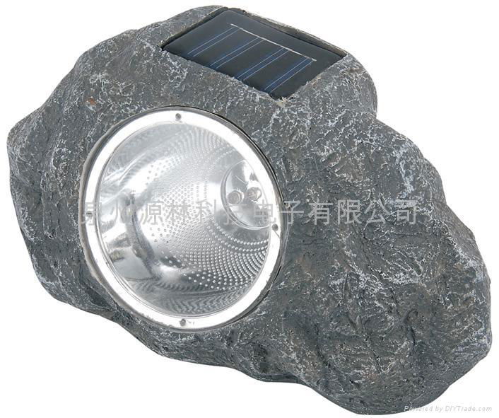 resin solar stone light