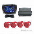 LCD Display 4 Parking Sensor Reverse Backup Radar 