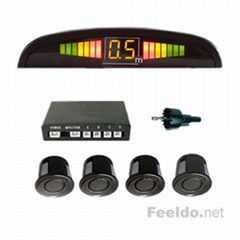 LED Display 4 Parking Sensor Reverse Backup Radar 