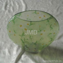 Green Clear Glass Vase