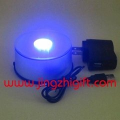 LED rotating base with USB interface
