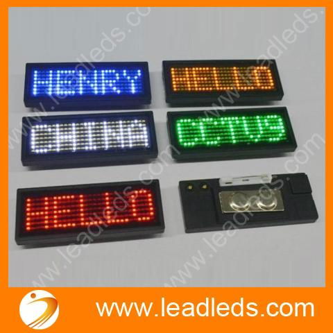 five color LED badge support Russian 