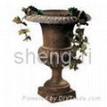 cast iron flower pot