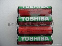 Toshiba Carbon Zinc battery size AA/R6(SGS approved)