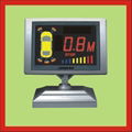 Colorized screen LCD parking sensor with