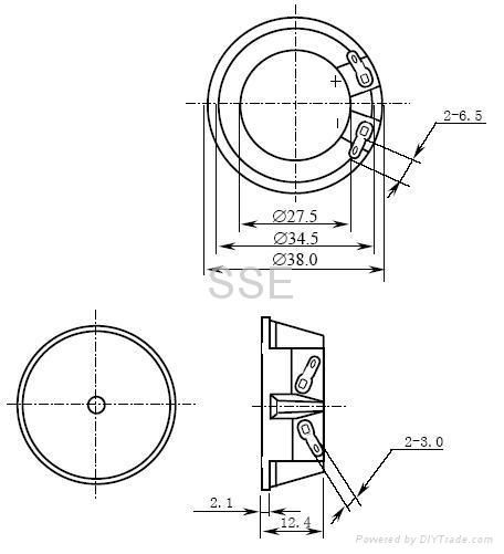 Piezo Tweeter 38mm/25KHz 2