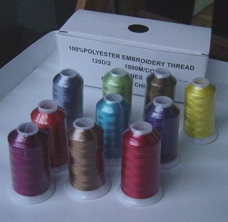 100% rayon embroidery thread 1000M/cone(40Wt) 3