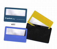 CREDIT CARD SIZE MAGNIFIER WITH COLOR BACKGROUND