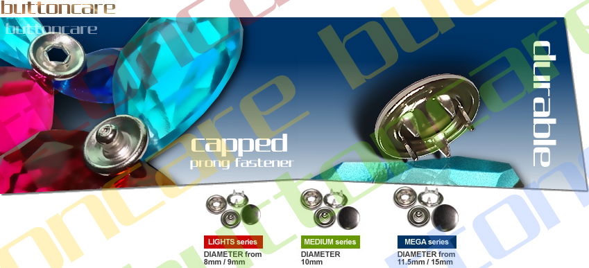 Capped Prong Fastener (CAP SNAP BUTTON, GRIPPER, DOME SNAP, SNAP BUTTON)