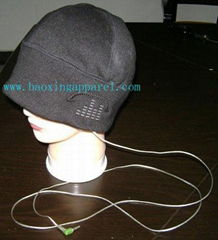 cap with earphones