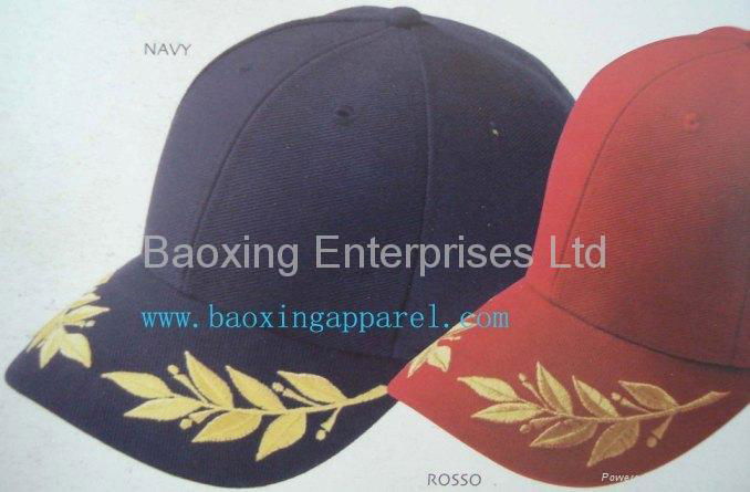 baseball cap with oak leaves embroidery   