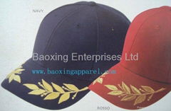 baseball cap with oak leaves embroidery