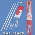 3 Pieces 6 FT Aluminum Flagpole Kit. 2