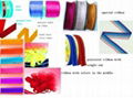 Polyester Ribbon + Foil Print or Puff Print or stitch ribbon, two color ribbon,  2