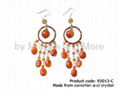 Carnelian Dreamcatcher Earrings 1