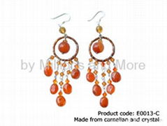 Carnelian Dreamcatcher Earrings