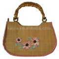 Straw Embroidery Handbag