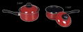 4PC belly shape non-stick cookware set(glass lip)