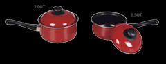 4PC belly shape non-stick cookware set(glass lip)