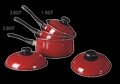 6PC belly shape non-stick cookware