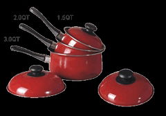 6PC belly shape non-stick cookware set(glass lip)