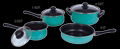 7PC straight shape non-stick cookware set(glass lid) 1