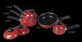 9PC belly shape non-stick cookware set