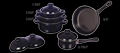 9PC belly shape non-stick cookware set 1