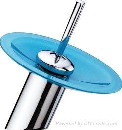 Single lever glass basin mixer-braa chrome