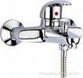 Single lever wall mounting bath mixer-brass chrome 1