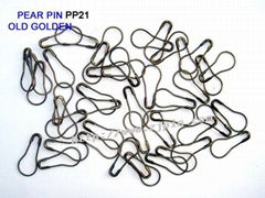 stainless steel pear pin, tag, label, pin