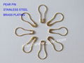 stainless steel pear pin, tag, label, pin 2