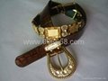 Women’s PU fashion belts with copper ornament 2