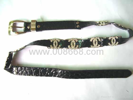 Women’s PU fashion belts with copper ornament 5