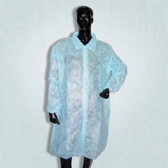 Lab Coat with Shirt Collar